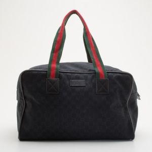 ❗️SOLD❗️Gucci Black GG Canvas Collapsible Duffel